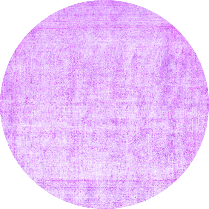 Round Machine Washable Persian Purple Traditional Area Rugs, wshtr776pur