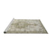 Sideview of Machine Washable Traditional Desert Sand Beige Rug, wshtr777