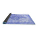 Sideview of Persian Blue Traditional Rug, tr777blu