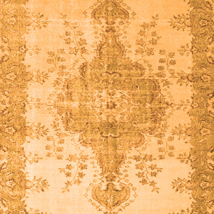 Serging Thickness of Machine Washable Persian Orange Traditional Area Rugs, wshtr777org