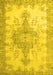 Machine Washable Persian Yellow Traditional Rug, wshtr777yw