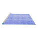 Sideview of Machine Washable Persian Blue Traditional Rug, wshtr778blu