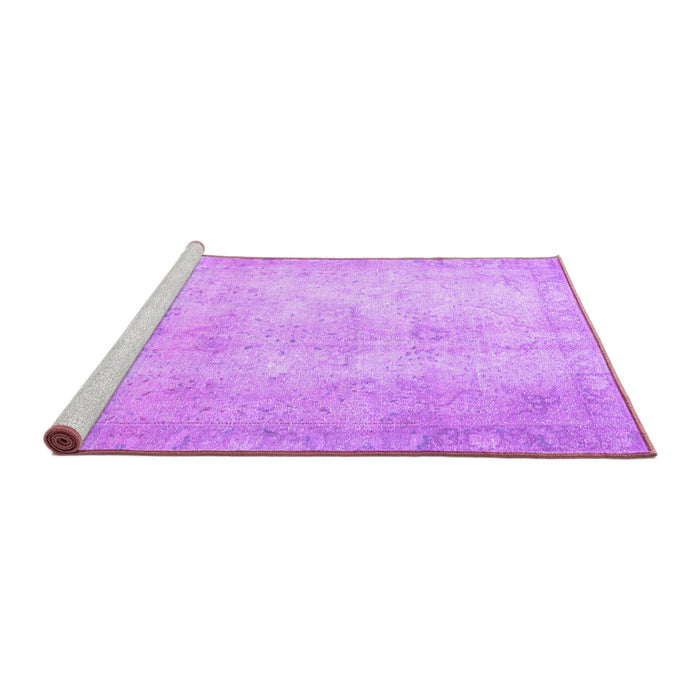 Sideview of Machine Washable Persian Purple Traditional Area Rugs, wshtr778pur
