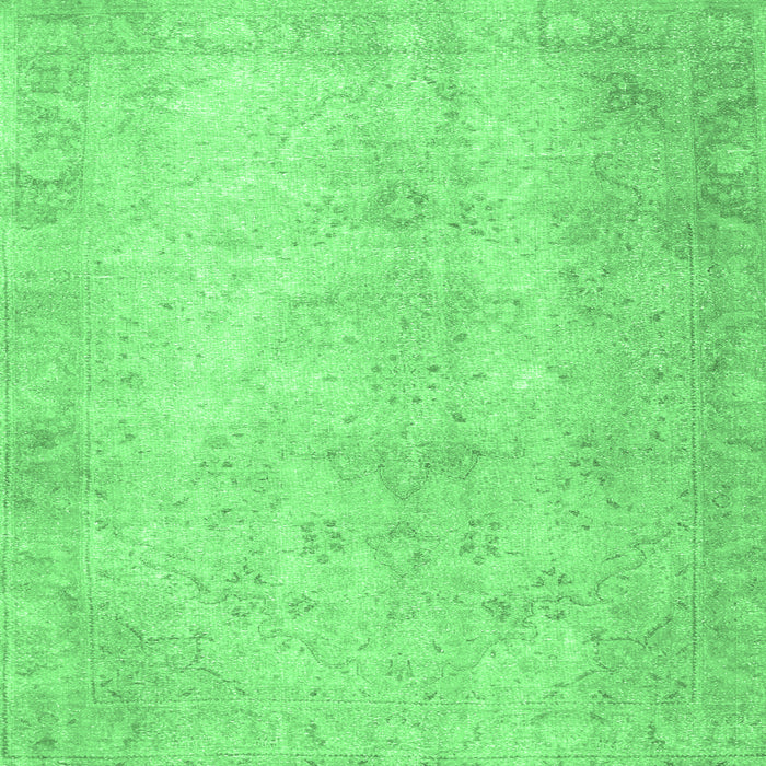 Square Persian Emerald Green Traditional Rug, tr778emgrn