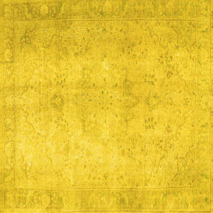 Square Persian Yellow Traditional Rug, tr778yw