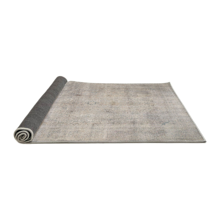 Sideview of Traditional Pale Silver Gray Persian Rug, tr779
