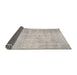 Sideview of Traditional Pale Silver Gray Persian Rug, tr779