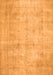 Serging Thickness of Machine Washable Persian Orange Traditional Area Rugs, wshtr779org