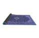 Sideview of Medallion Blue Traditional Rug, tr77blu