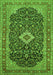 Medallion Green Traditional Rug, tr77grn