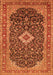 Serging Thickness of Machine Washable Medallion Orange Traditional Area Rugs, wshtr77org