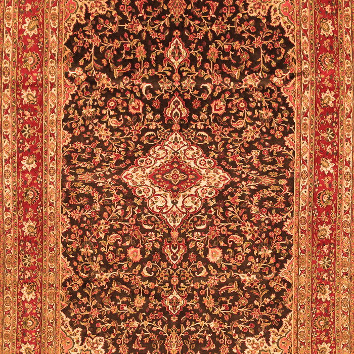 Medallion Orange Traditional Rug, tr77org