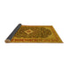 Sideview of Medallion Yellow Traditional Rug, tr77yw