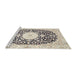 Sideview of Machine Washable Traditional Gold Rug, wshtr78