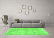 Machine Washable Persian Green Traditional Area Rugs in a Living Room,, wshtr780grn