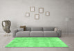 Machine Washable Persian Emerald Green Traditional Area Rugs in a Living Room,, wshtr780emgrn