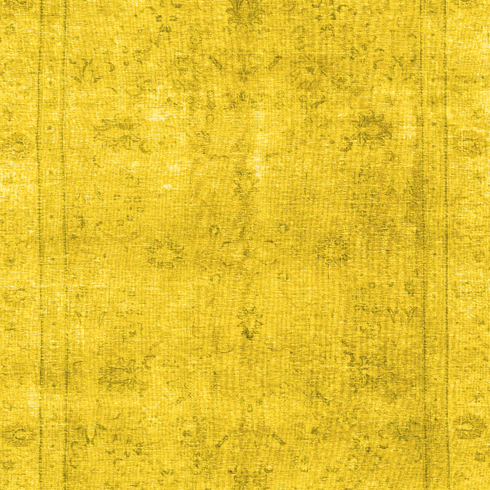 Machine Washable Persian Yellow Traditional Rug, wshtr780yw