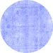 Round Persian Blue Traditional Rug, tr780blu