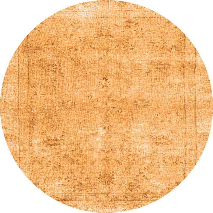 Square Persian Orange Traditional Rug, tr780org