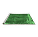 Sideview of Machine Washable Persian Emerald Green Traditional Area Rugs, wshtr781emgrn