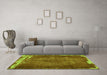 Machine Washable Persian Green Traditional Area Rugs in a Living Room,, wshtr781grn