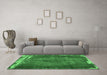 Machine Washable Persian Emerald Green Traditional Area Rugs in a Living Room,, wshtr781emgrn