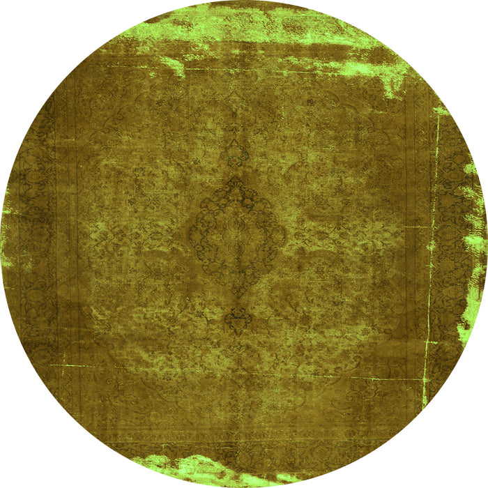 Square Persian Green Traditional Rug, tr781grn