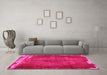 Machine Washable Persian Pink Traditional Rug in a Living Room, wshtr781pnk