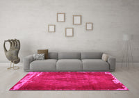 Machine Washable Persian Pink Traditional Rug, wshtr781pnk