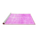 Sideview of Machine Washable Persian Pink Traditional Rug, wshtr782pnk