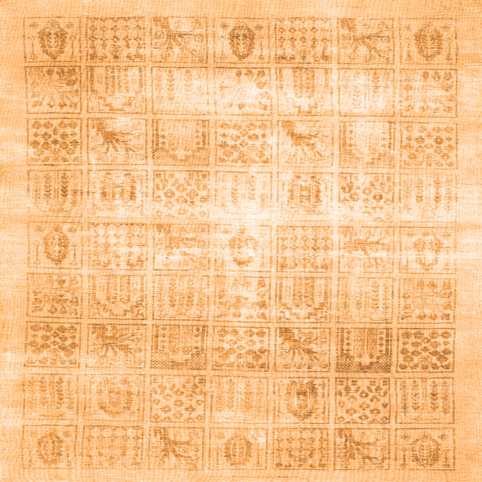 Serging Thickness of Persian Orange Traditional Rug, tr782org