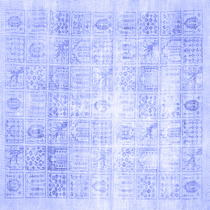 Square Persian Blue Traditional Rug, tr782blu