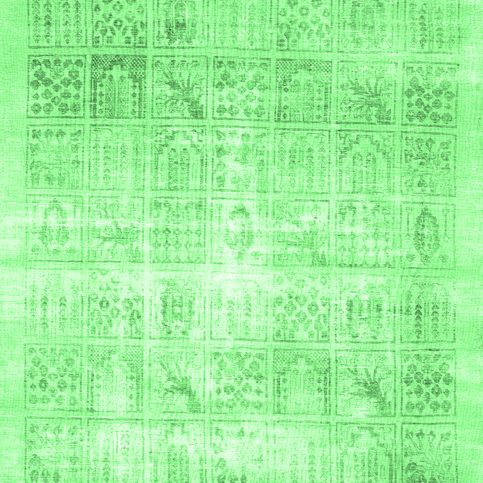 Machine Washable Persian Emerald Green Traditional Area Rugs, wshtr782emgrn