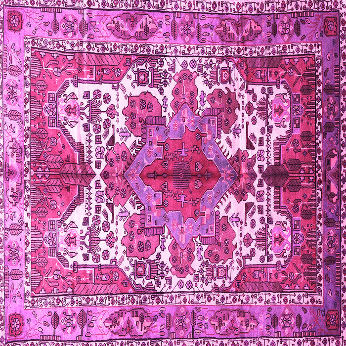 Square Machine Washable Persian Pink Traditional Rug, wshtr783pnk