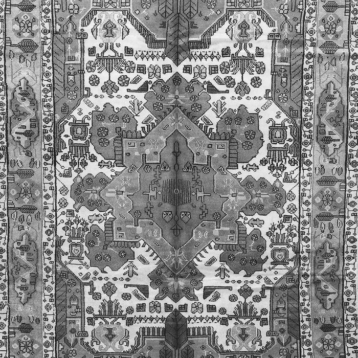 Serging Thickness of Machine Washable Persian Gray Traditional Rug, wshtr783gry