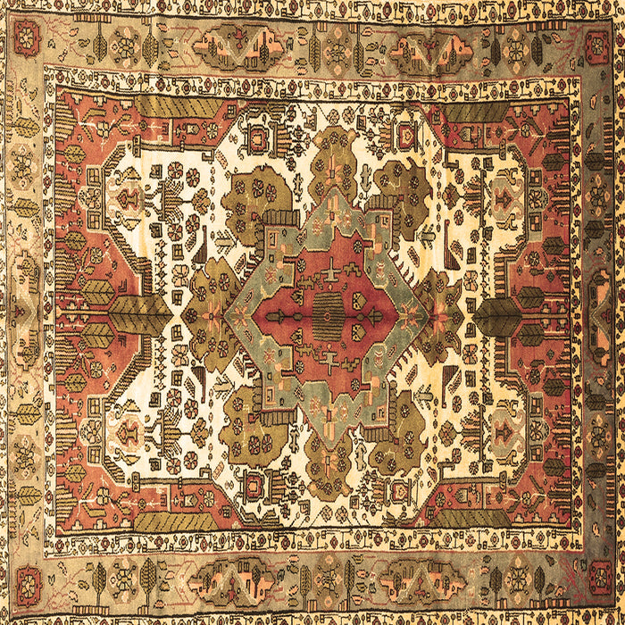 Square Persian Brown Traditional Rug, tr783brn
