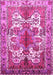 Machine Washable Persian Pink Traditional Rug, wshtr783pnk