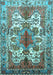 Machine Washable Persian Light Blue Traditional Rug, wshtr783lblu