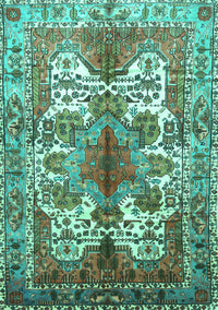 Persian Turquoise Traditional Rug, tr783turq