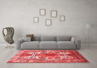 Machine Washable Persian Red Traditional Rug, wshtr783red