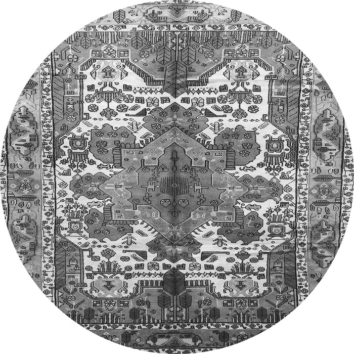 Machine Washable Persian Gray Traditional Rug, wshtr783gry