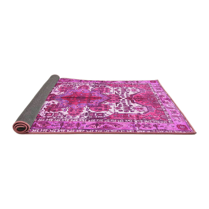 Sideview of Persian Pink Traditional Rug, tr783pnk
