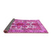 Sideview of Persian Pink Traditional Rug, tr783pnk