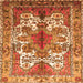 Serging Thickness of Persian Orange Traditional Rug, tr783org