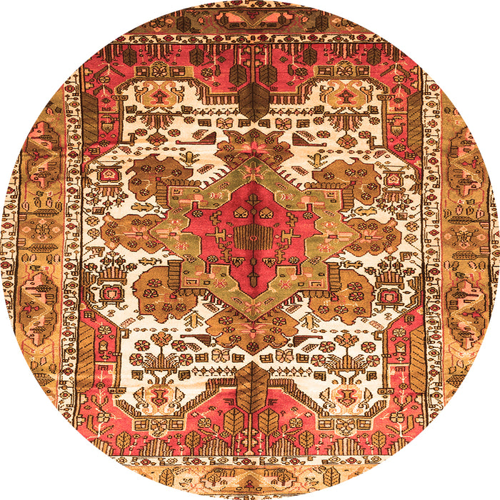 Machine Washable Persian Orange Traditional Area Rugs, wshtr783org