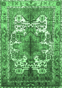 Persian Emerald Green Traditional Rug, tr783emgrn