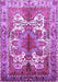 Machine Washable Persian Purple Traditional Area Rugs, wshtr783pur