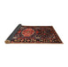 Sideview of Traditional Saffron Red Persian Rug, tr784