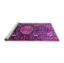 Sideview of Machine Washable Persian Purple Traditional Area Rugs, wshtr784pur