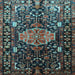 Square Persian Light Blue Traditional Rug, tr784lblu